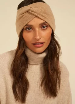 Sud Express Shoes & Accessories|Bandeau Cache Oreilles, 100% Cachemire Camel Bruce