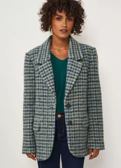 Sud Express Jackets & Coats|Blazer Court En Laine Amande Vodivia