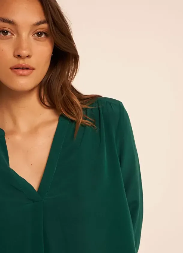 Sud Express Tops & Blouses|Blouse En 100% Soie Bouteille Tyrah