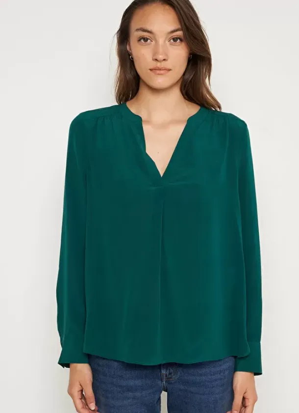 Sud Express Tops & Blouses|Blouse En 100% Soie Bouteille Tyrah