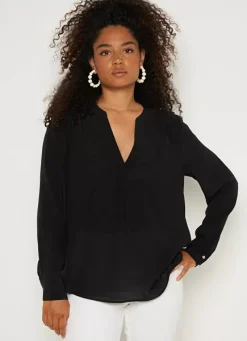 Sud Express Tops & Blouses|Blouse En 100% Soie Noir Tyrah