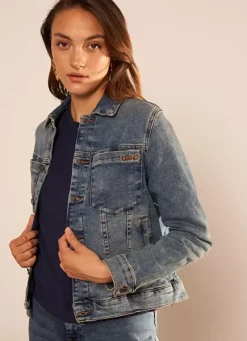 Sud Express Jackets & Coats|Blouson En Jean Medium Stone Voko