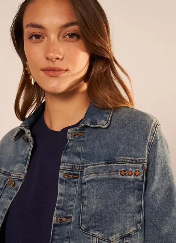 Sud Express Jackets & Coats|Blouson En Jean Medium Stone Voko