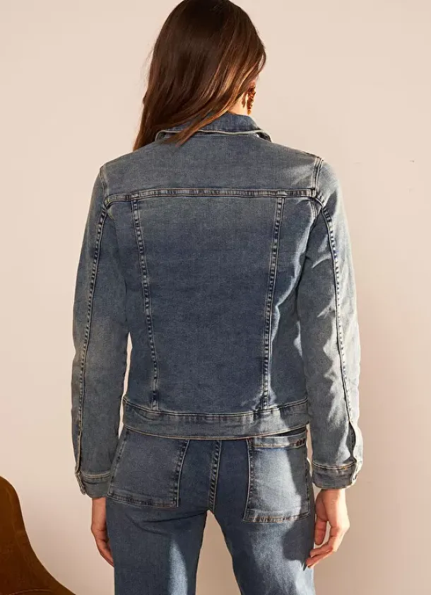 Sud Express Jackets & Coats|Blouson En Jean Medium Stone Voko