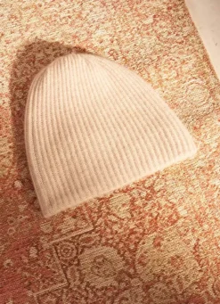 Sud Express Shoes & Accessories|Bonnet 100% Cachemire Beige Chine Bibou