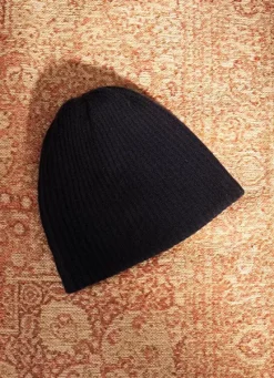 Sud Express Shoes & Accessories|Bonnet 100% Cachemire Marine Bibou