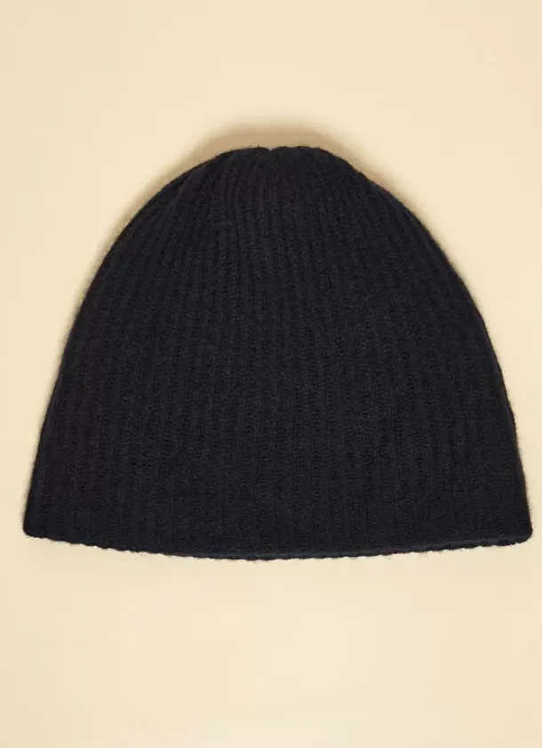 Sud Express Shoes & Accessories|Bonnet 100% Cachemire Marine Bibou