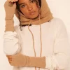 Sud Express Shoes & Accessories|Cagoule En Cotes Avec Liens De Serrage Camel Bennyx