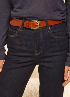 Sud Express Shoes & Accessories|Ceinture En Cuir Camel Cedra