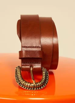 Sud Express Shoes & Accessories|Ceinture En Cuir Camel Cedra