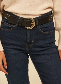 Sud Express Shoes & Accessories|Ceinture En Cuir Noir Calispera