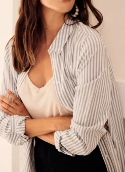 Sud Express Tops & Blouses|Chemise A Manches Longues Ciel Cathia