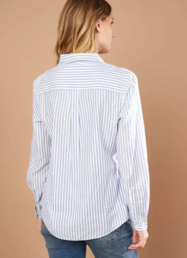 Sud Express Tops & Blouses|Chemise A Manches Longues Ciel Cathia