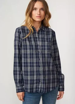 Sud Express Tops & Blouses|Chemise A Manches Longues Marine Casali