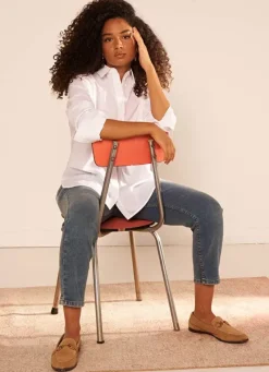 Sud Express Tops & Blouses|Chemise Ample En Popeline De Coton Blanc Cascade