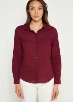Sud Express Tops & Blouses|Chemise Classique Bordeaux Cortaline