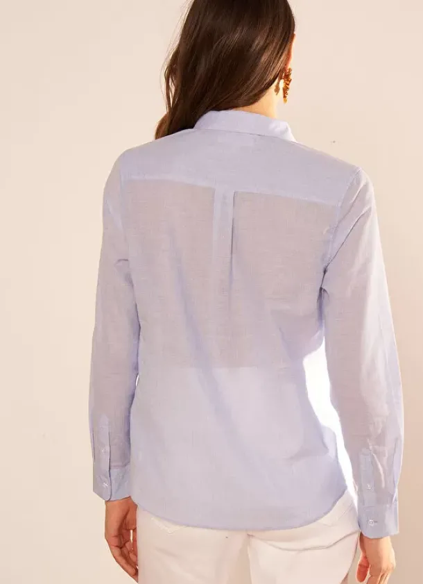 Sud Express Tops & Blouses|Chemise Classique Ciel Cortana