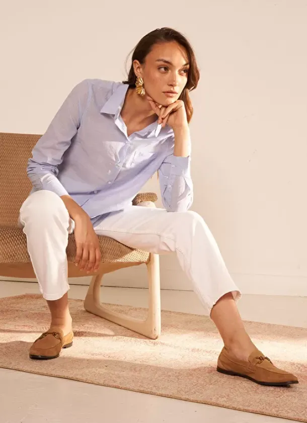 Sud Express Tops & Blouses|Chemise Classique Ciel Cortana