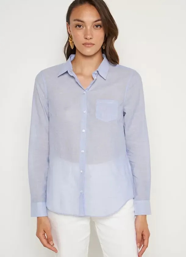 Sud Express Tops & Blouses|Chemise Classique Ciel Cortana