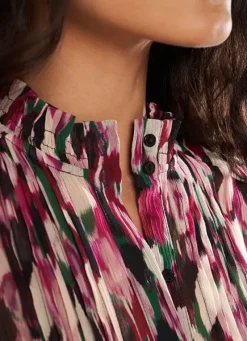 Sud Express Tops & Blouses|Chemise Impirmee A Manches Longues Framboise Cebby