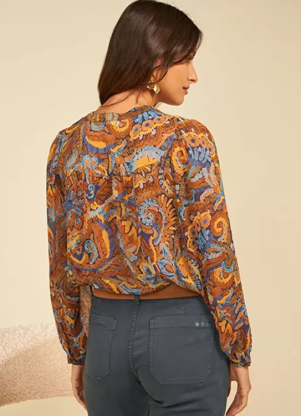 Sud Express Tops & Blouses|Chemise Imprimee Indigo Cagathe