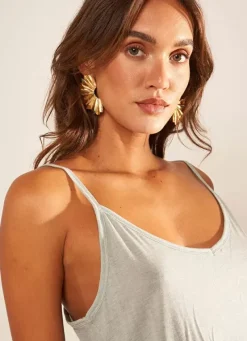 Sud Express Tops & Blouses|Debardeur A Fines Bretelles En Voile De ... Amande Damia