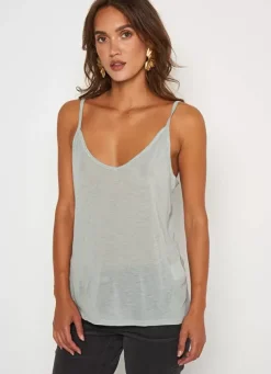 Sud Express Tops & Blouses|Debardeur A Fines Bretelles En Voile De ... Amande Damia