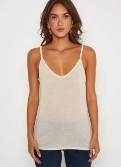 Sud Express Tops & Blouses|Debardeur A Fines Bretelles En Voile De ... Sable Damia