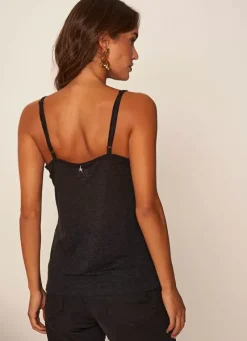 Sud Express Tops & Blouses|Debardeur A Fines Bretelles En Voile De ... Noir Damia