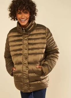 Sud Express Jackets & Coats|Doudoune Manches Longues Kaki 2 Tons Vigary