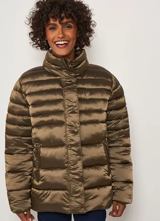 Sud Express Jackets & Coats|Doudoune Manches Longues Kaki 2 Tons Vigary