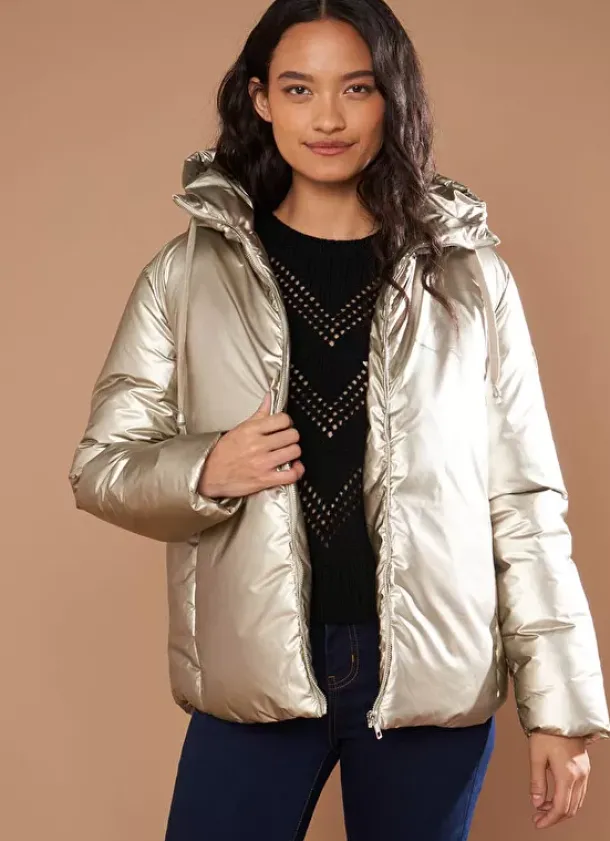 Sud Express Jackets & Coats|Doudoune Manches Longues A Capuche Gold Vilaury
