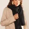 Sud Express Shoes & Accessories|Echarpe A Cotes Avec Lurex Noir Espelette