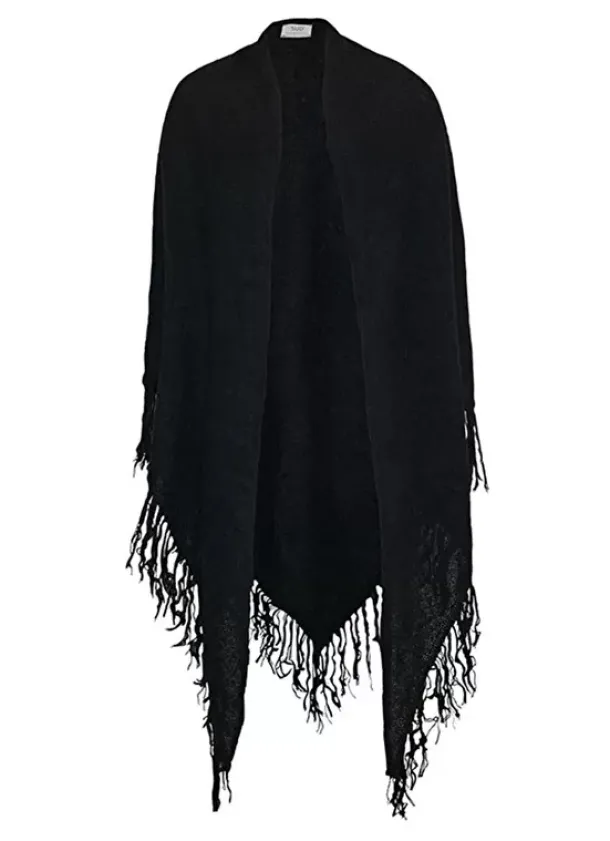 Sud Express Shoes & Accessories|Echarpe A Franges Noir Emmy