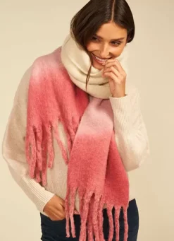 Sud Express Shoes & Accessories|Echarpe Effet Tie And Dye Framboise Edona