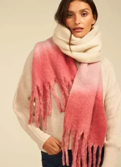 Sud Express Shoes & Accessories|Echarpe Effet Tie And Dye Framboise Edona