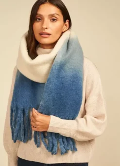 Sud Express Shoes & Accessories|Echarpe Effet Tie And Dye Bleu Edona