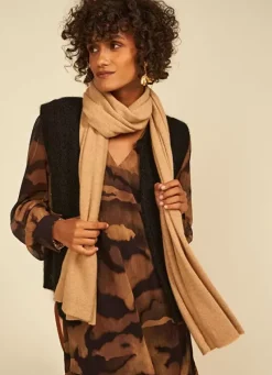 Sud Express Shoes & Accessories|Echarpe En Cachemire Camel Elise