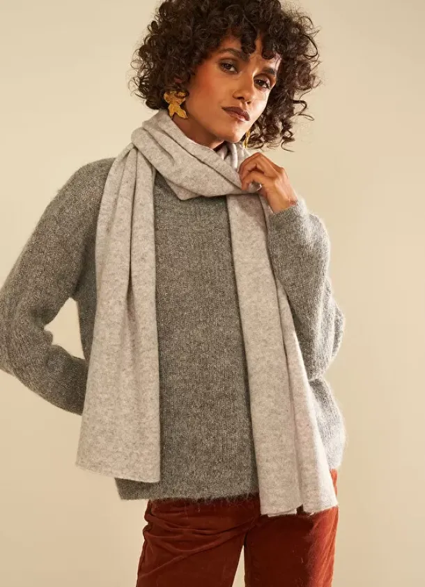 Sud Express Shoes & Accessories|Echarpe En Cachemire Perle Chine Elise