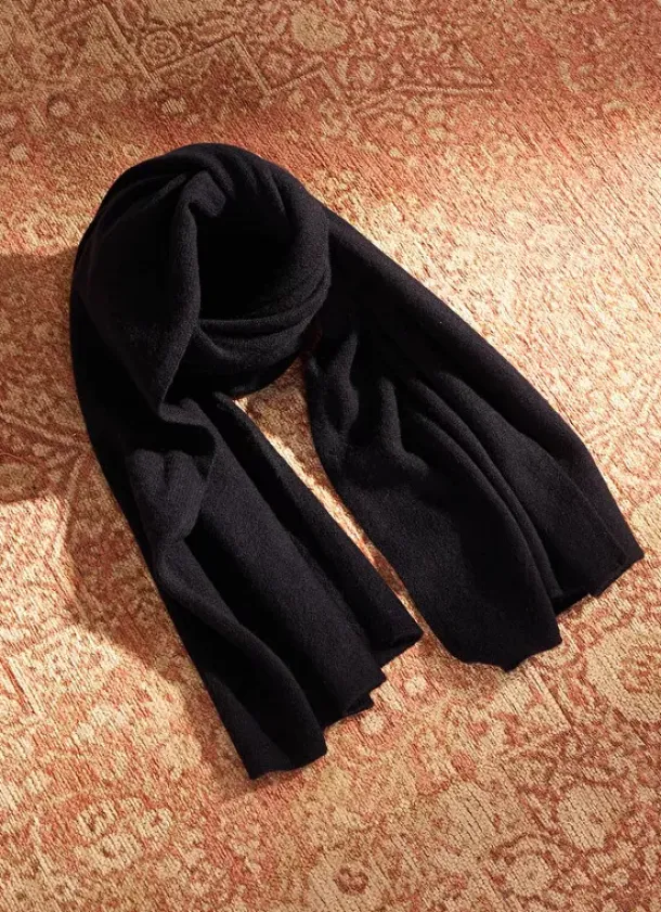 Sud Express Shoes & Accessories|Echarpe En Maille Douce Noir Eleonore