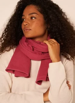 Sud Express Shoes & Accessories|Echarpe En Maille Douce Vieux Rose Eleonore