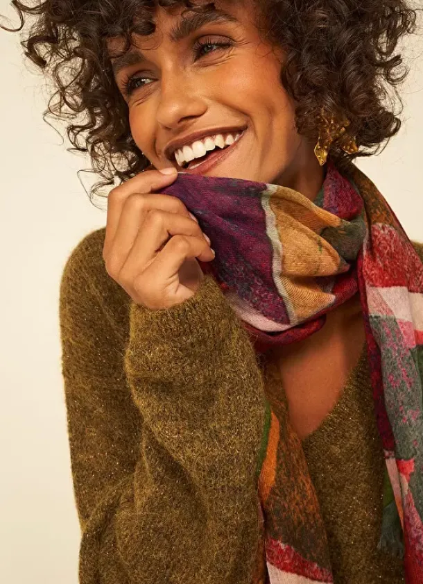 Sud Express Shoes & Accessories|Foulard Imprime Corail Eddi