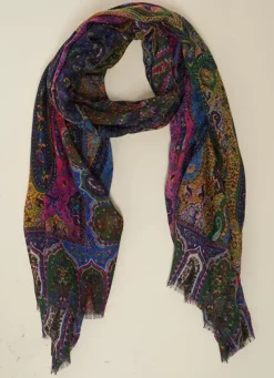 Sud Express Shoes & Accessories|Foulard Imprime Framboise Eliez