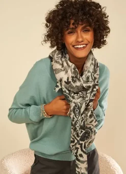Sud Express Shoes & Accessories|Foulard Imprime Indigo Eily