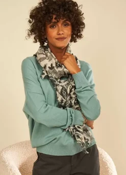 Sud Express Shoes & Accessories|Foulard Imprime Indigo Eily