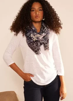 Sud Express Shoes & Accessories|Foulard Imprime Marine Edel