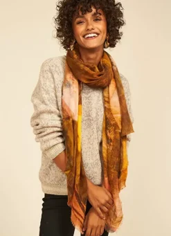 Sud Express Shoes & Accessories|Foulard Imprime Ocre Elioth