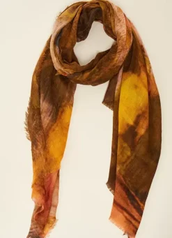Sud Express Shoes & Accessories|Foulard Imprime Ocre Elioth