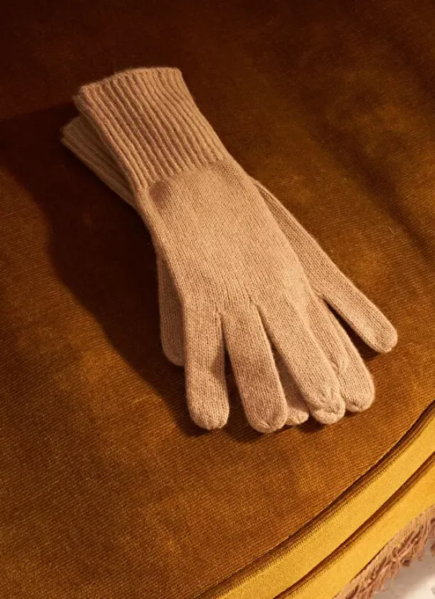 Sud Express Shoes & Accessories|Gants Pur Cachemire Camel Gio
