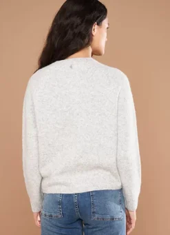 Sud Express Jumpers & Cardigans|Gilet Col Rond Perle Chine Gautier